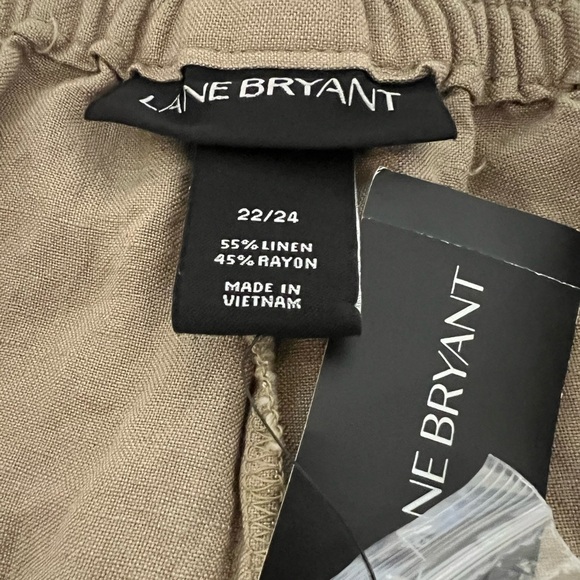 NWT Lane Bryant 22/24 Linen Blend Shorts Neutral Summer Fashion - Picture 5 of 6